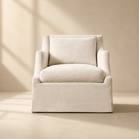 Fauteuil d'appoint moderne en tissu durable, rembourré en mousse, avec housse, pour salon, chambre, villa, hôtel