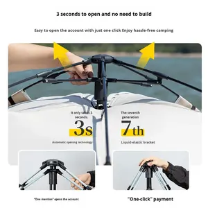 Tienda de Campaña de Camuflaje de Apertura Rápida de Una Sola Capa para las Cuatro Estaciones, para 2-3-4 Personas, Sin Necesidad de Montaje, Resistente al Viento y al Sol, 1500 mm, para Camping - Product Image 3