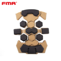 Coussinets de casque unisexe FMA TB1478 'Yunlin' en mousse à mémoire de forme double couche, super confortables, protection extérieure, système de suspension tactique