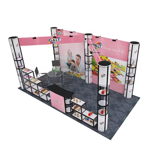 Luxury <b>Aluminum</b> Twist <b>Tower</b> Stand Collapsible Backlit Trade Show Display Printed Sublimation Light Box for Exhibition Booths - Product Image 6