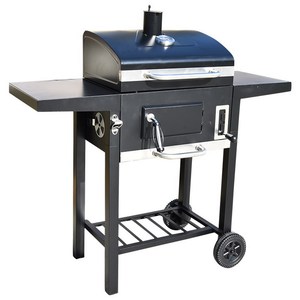 GS EN1860 LFGB al aire libre hogar jardín patio trasero carrito ahumador barbacoa parrilla chimenea carbón barbacoa parrilla con mesa auxiliar - Product Image 1