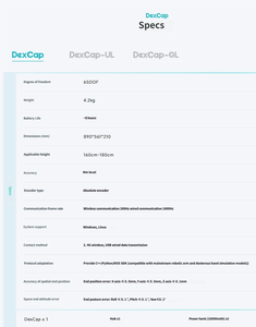 Système d'acquisition de données pour exosquelette portable DexCap, 65 encodeurs, dispositif de téléopération pour la capture de mouvements de robots humanoïdes - Product Image 4