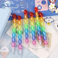 Crayon HB hexagonal noir en plastique multi-sections, sans taille-crayon, mignon, pour l'école primaire, papeterie pour enfants
