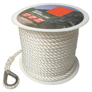 Cordage d'ancrage marin en nylon torsadé à trois brins de qualité supérieure, 1/2 po x 100 pi - Product Image 1