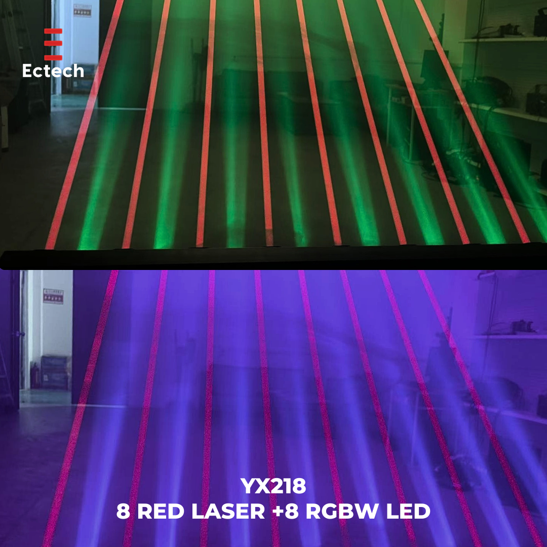 YX218 8 Eyes red laser +8 RGB LED