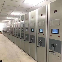 Armoire intelligente moderne compacte étagères en métal réglables cadre dense mobile bibliothèque de stockage de fichiers de meubles de bureau robustes