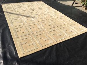 Alfombra Moderna de Diseño Geométrico para Interiores, Color Beige Marrón Neutro, Alfombra para Sala de Estar, Alfombras de Lujo Personalizadas, Fabricante de la India - Product Image 2