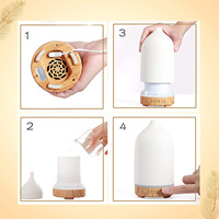 Diffuseur d'huiles essentielles en céramique 100 ml, humidificateur ultrasonique, parfum d'ambiance pour la maison, purificateur d'air silencieux, machine d'aromathérapie