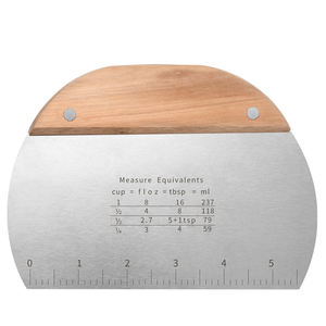 Utensile da Cucina in Acciaio Inox per Impasto e <span class=keywords><strong>Farina</strong></span>, Coltello per Pasticceria e Raschietto per Torte con Scala Graduata - Product Image 4