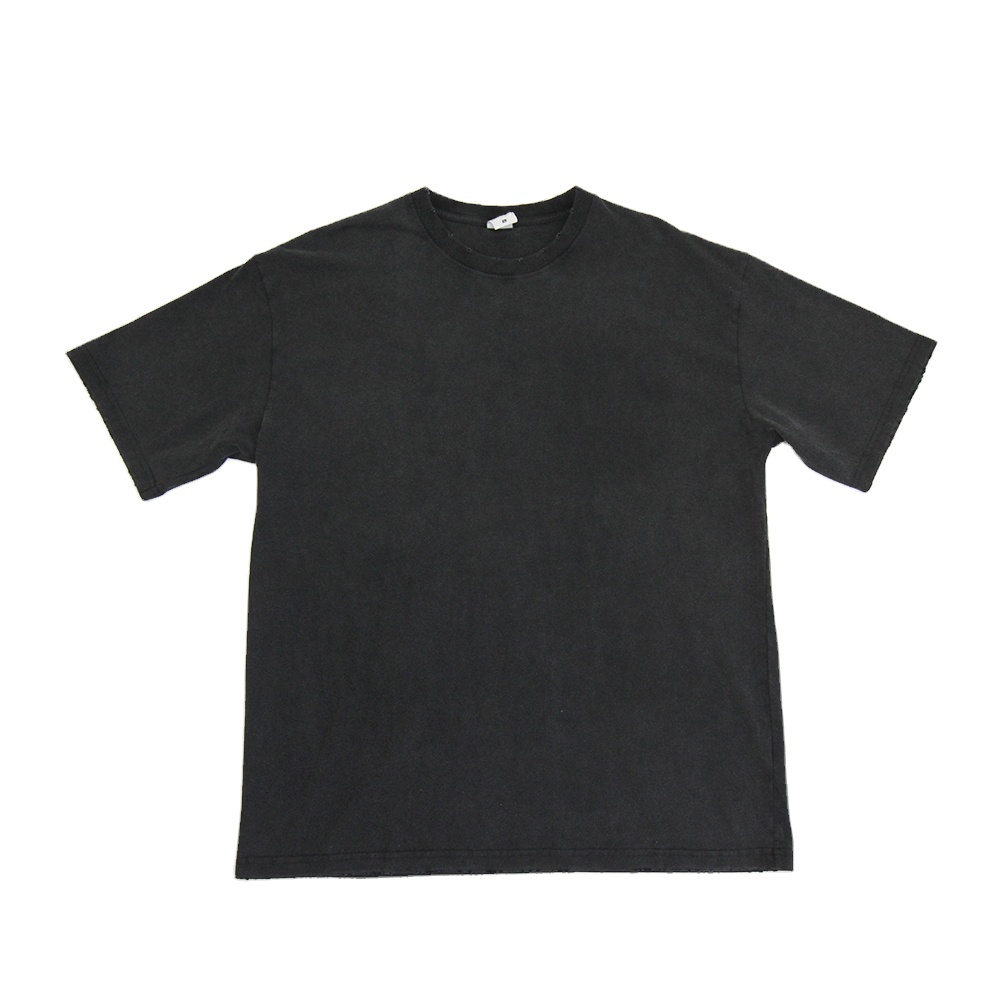 ★XTONZ★ XTT132 Lucid Vintage Washing T-Shirt BLACK Shop Our Washed Custom T Shirt Wholesale Blank Vintage Tee
