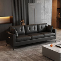 Canapé de bureau en cuir de petite taille, design moderne et simple, mobilier de maison, magasin de vêtements, canapé individuel/double/triple, canapé de location