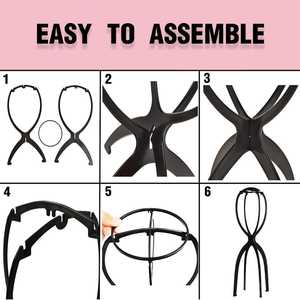 Amygirl แท่นวางโชว์ผมแบบปรับได้ ทำจาก PVC พร้อมขายึดติดผนัง คุณภาพทนทาน สำหรับหัวหุ่นวิกผม - Product Image 6