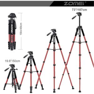 Nouveau trépied Zomei Q 188 robuste de 188 cm pour appareil photo, accessoires de photographie pour téléphone avec support de téléphone, caméra vidéo, appareil photo reflex numérique - Product Image 6