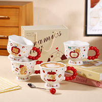 Mug en céramique mignon en forme d'ours avec poignée, tasse à café, thé, lait, cadeau de Noël et pour le bureau, la maison
