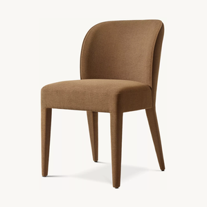 Silla lateral de comedor de tela Blair totalmente tapizada a mano con elegancia a medida de diseño belga OEM Sassanid - Product Image 1