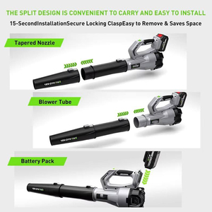 Souffleur à feuilles sans fil avec moteur 20000 tr/min, outil de jardin léger alimenté par batterie pour le nettoyage extérieur - Product Image 2