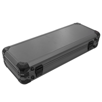 YH Boîte de jetons de poker de haute qualité 500 pièces, étui en aluminium noir épais avec rembourrage en mousse