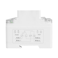 Compteur d'énergie intelligent monophasé 4P monté sur rail, protocole Modbus-RTU, communication RS485, écran LCD, multifonction, kWh