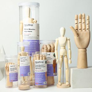 Mannequin d'artiste articulé en bois avec main mobile pour le dessin, l'esquisse et la référence artistique - Product Image 4