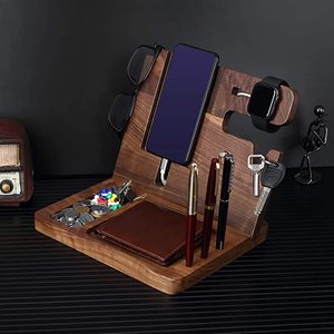 Organizador de madera para teléfono móvil, Soporte para reloj, estación de acoplamiento de carga de madera para hombres, <span class=keywords><strong>regalo</strong></span> <span class=keywords><strong>personalizado</strong></span> para el <span class=keywords><strong>Día</strong></span> <span class=keywords><strong>del</strong></span> <span class=keywords><strong>Padre</strong></span> - Product Image 2