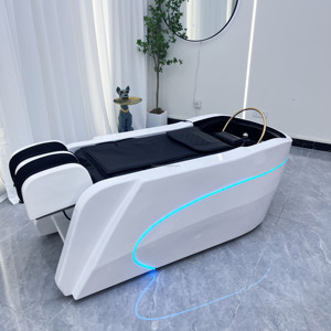 Sillón de Lavado de Cabello para <span class=keywords><strong>Spa</strong></span> Capilar con Circulación de Agua, Vaporizador, Masaje Eléctrico y Mesa de Champú - Product Image 6