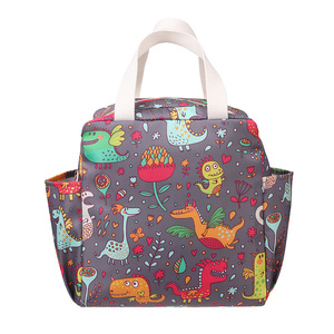 Gisen Dinosaur Lunch Bag Large Capacity Insulated Portable <b>Handbag</b> <b>For</b> Kids <b>School</b> Use - Product Image 3