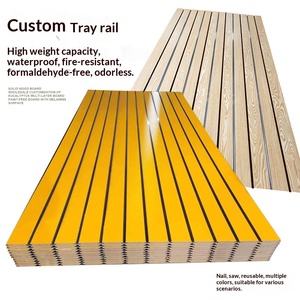 आधुनिक सार्वभौमिक लकड़ी फाइबर दीवार बोर्ड रैक धातु छड़ जल-प्रमाण और अग्नि प्रमाण के साथ - Product Image 3