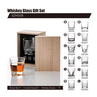Muestra Gratuita, Juego de Regalo de Piedras para Whisky Personalizadas con Logotipo Grabado, con Vaso de Cristal para Degustación de Whisky para Hombre