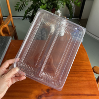 Boîte d'emballage alimentaire transparente en PET thermoformé, 1 mm d'épaisseur, personnalisable, carrée/rectangulaire, pour emporter, pour biscuits et aliments pour animaux