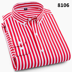 Camicia da uomo OEM a maniche lunghe stampata a righe, 100% poliestere, taglie forti, casual ed elegante, vestibilità regolare - Product Image 5