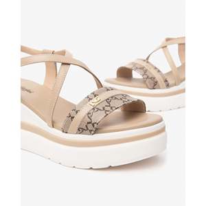 Sandalo con Zeppa da Donna Nero Giardini Beige E513512D Stile Platform - Product Image 3