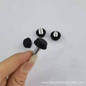 Adjustable Feet M6 Black <b>Plastic</b> Flat Tooth Furniture <b>Shelf</b> Sofa Leveler 16mm Diameter - Product Image 3