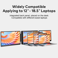 Moniteur portable 15,3 pouces Plug and Play, double écran, extension d'écran pour ordinateur portable avec ports USB C et HDMI, électronique grand public