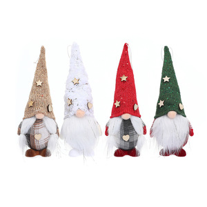 สินค้าข้ามพรมแดนใหม่: จี้รูปตุ๊กตาชายชราไร้หน้า ของตกแต่งคริสต์มาส ตุ๊กตาตัวเล็ก จี้ต้นคริสต์มาส - Product Image 5