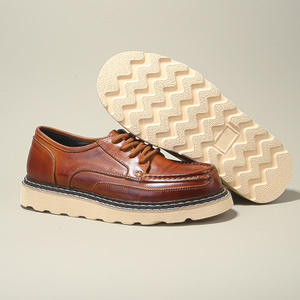 Zapatos Derby de Hombre para Otoño, Personalizados, de Cuero Genuino de Alta Gama, con Cordones, Diseño de Puntos, Transpirables, para Oficina, Carrera Profesional y Uso Casual - Product Image 4