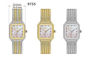 ساعة يد كوارتز فاخرة للنساء من سكوتي 9755 بزجاج معدني وهيكل من الفولاذ المقاوم للصدأ - Product Image 6