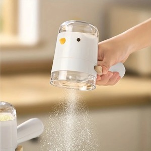 Salero con forma de pájaro, dispensador de sal de dibujos animados con pulsador, botella de condimentos cuantitativa, tarro de especias a prueba de polvo con control de cantidad. - Product Image 1