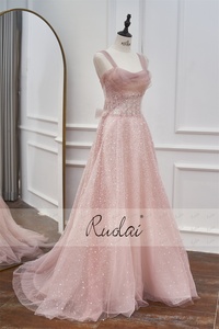 RUOLAI LWC1083 abito da sera con cinturino per Spaghetti brillante abito da sera con perline con paillettes abiti da ballo in Tulle - Product Image 2