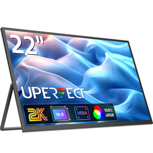 Moniteur <span class=keywords><strong>PC</strong></span> de bureau incurvé UMax <span class=keywords><strong>22</strong></span> <span class=keywords><strong>pouces</strong></span> 2K/1440P 120% SRGB Écran IPS rétroéclairé WLED Utilisé 60Hz Gaming Haut-parleur intégré Mac PS5 - Product Image 1