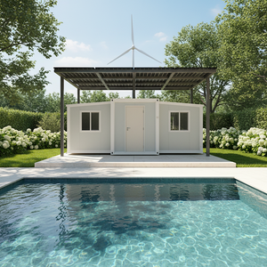 Maison conteneur modulaire mobile contemporaine extensible standard AU, 2 chambres, structure en acier, préfabriquée, 1 unité de logement complémentaire - Product Image 1