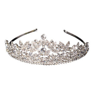 Europeo americano nuovi accessori da sposa per donna in lega di strass con grande corona <span class=keywords><strong>orecchini</strong></span> a cerchio per le spose - Product Image 2