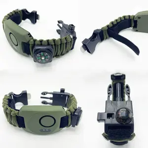 New Arrival Emergency Paracord Bracelet Survival Kit 140db Safesound Alarms Wearable Personal Alarms