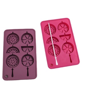 Moldes de Silicona para Cubitos de Hielo con Palitos, Bandeja de Silicona para Cubitos de Hielo con Forma de Limón y Palitos de PP - Product Image 1