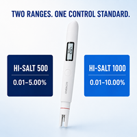 ANBACHI HI-SALT 500 / 1000 Medidor de Salinidad Digital de Alta Temperatura Recargable por USB-C para Pruebas de Alimentos