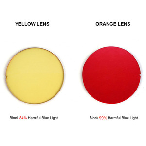 HMC Coating CR39 Eyeglasses <strong>Lenses</strong> Red Yellow Orange 84% to 99% Anti Blue Light Blocking <strong>Lens</strong> - Product Image 4