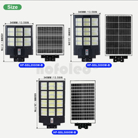 Lampadaire solaire intégré extérieur étanche avec détecteur de mouvement pour parking commercial, allumage crépusculaire à l'aube, 5000W