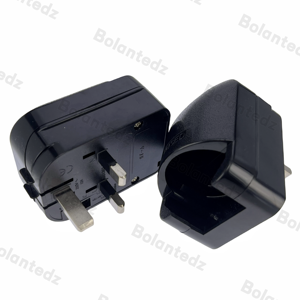 قابس EU إلى UK، <span class=keywords><strong>2</strong></span> دبوس مستدير EU إلى 3 دبابيس قابلة للإزالة، قابس تحويل للسفر في المملكة المتحدة، محول 13A 250V ST-6 - Product Image 3