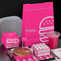 Caja de hamburguesas personalizada, embalaje de patatas fritas, caja de pollo cocido, caja de papel para comida rápida