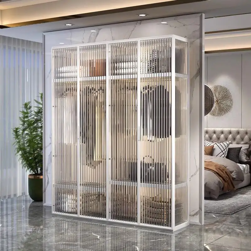 현대 럭셔리 거울 캐비닛 옷 옷장 디자인 합판 침실 가구 나무 옷장 섬