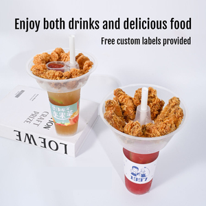 Vaso Desechable de Plástico PP Reciclable de Grado Alimenticio, Integrado, para Bebidas, con Logotipo Personalizado para Comida Rápida y Uso en Exteriores - Product Image 6